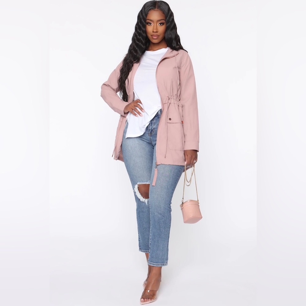 Fashion Nova Mauve Utility Jacket. “Make it easy anorak jacket”
